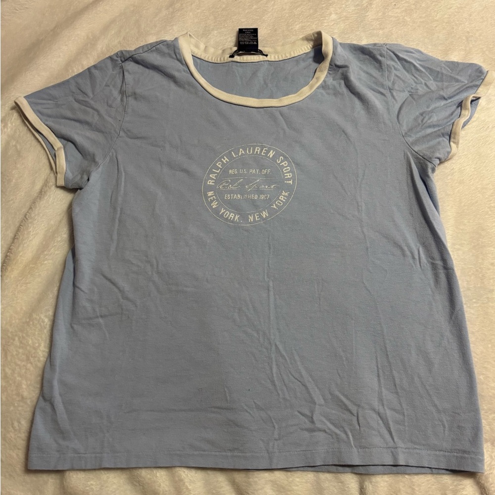 Vintage Ralph Lauren Sport Blue Baby Tee